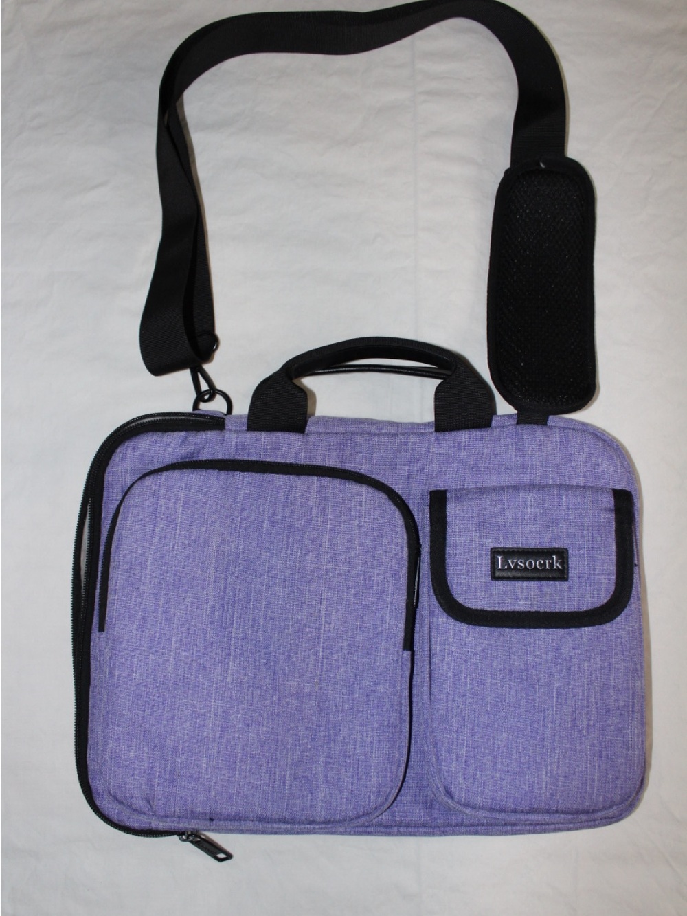 Purple Laptop Messenger Bag for Men